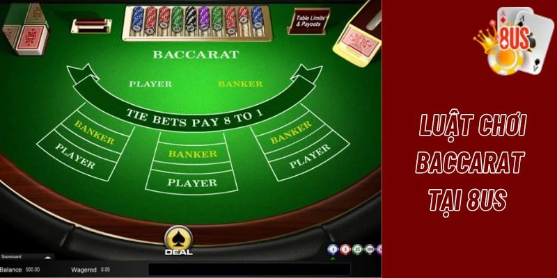 Luật chơi game bài Baccarat đơn giản tại 8US